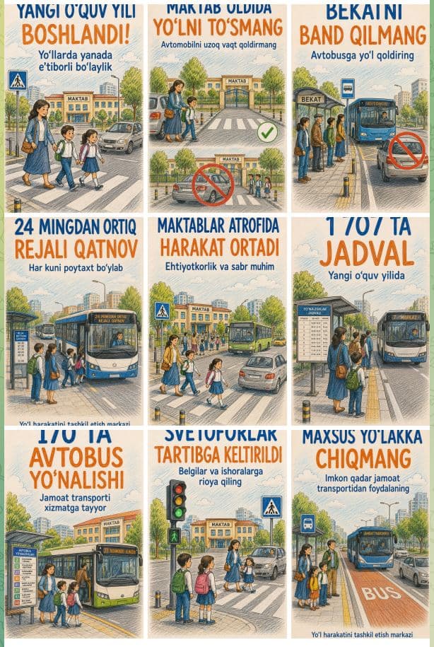 Yangi o‘quv yili: poytaxt transport tizimi yuqori yuklamaga tayyor